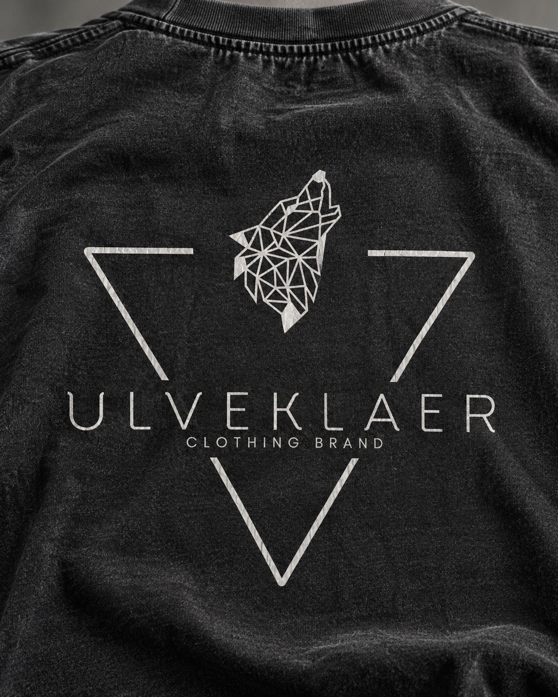 ULVEKLAER Black Wolves Hunt Tee — fabric close-up