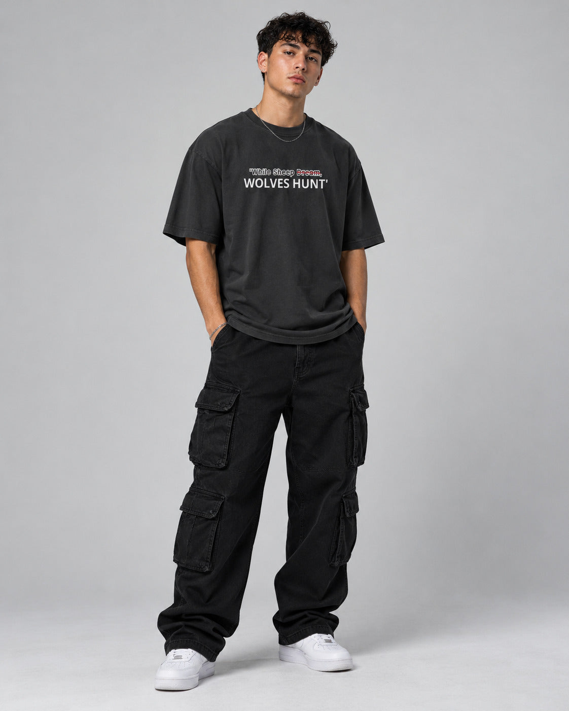 ULVEKLAER Black Wolves Hunt Tee — studio