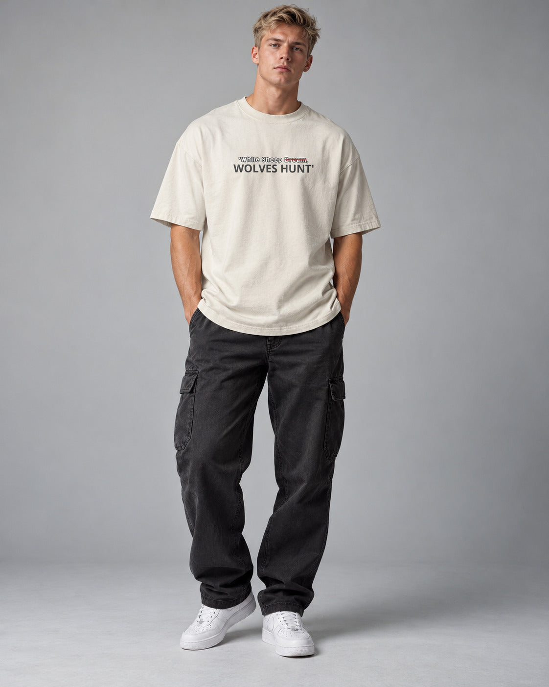 ULVEKLAER White Wolves Hunt Tee — studio