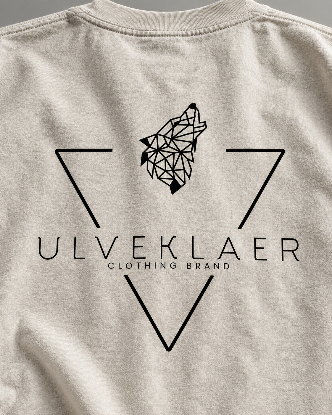 ULVEKLAER White Wolves Hunt Tee — fabric close-up