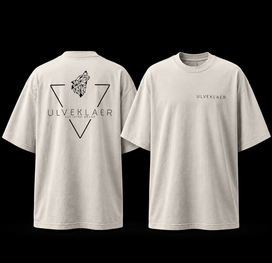 Faded Bone Oversized T-Shirt – 100% Cotton, by Ulveklaer