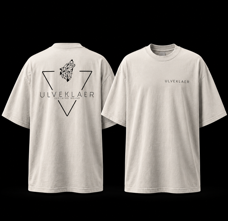 Faded Bone Oversized T-Shirt – 100% Cotton, by Ulveklaer