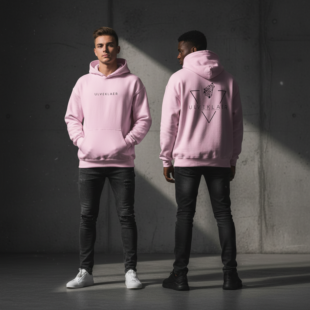 Sand, Ligth Pink, White Hoodie | 50% Cotton by Ulveklaer