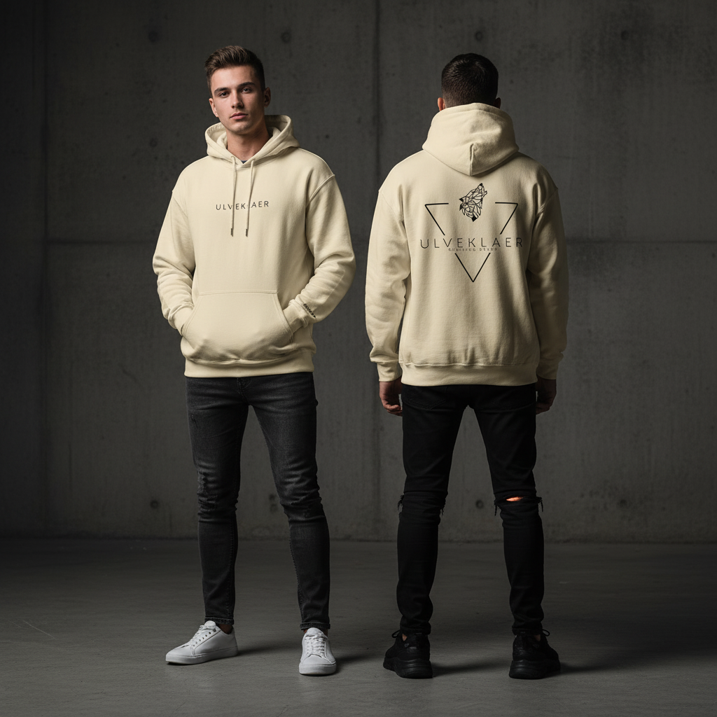 Sand, Ligth Pink, White Hoodie | 50% Cotton by Ulveklaer