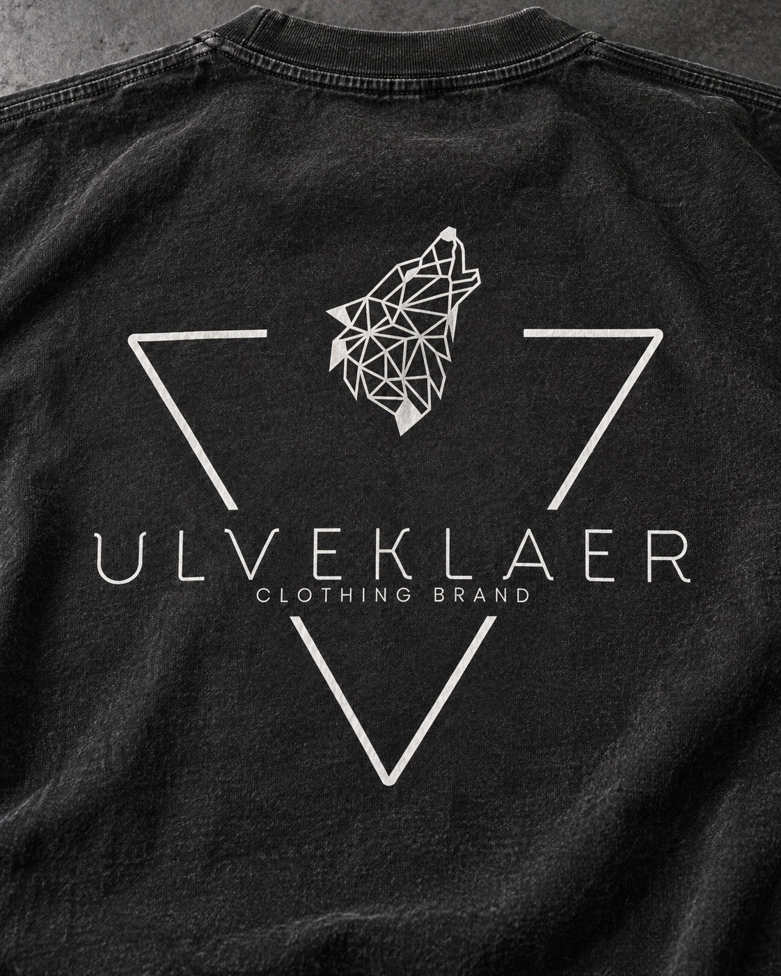 ULVEKLAER Black Essential Oversized Tee — fabric close-up